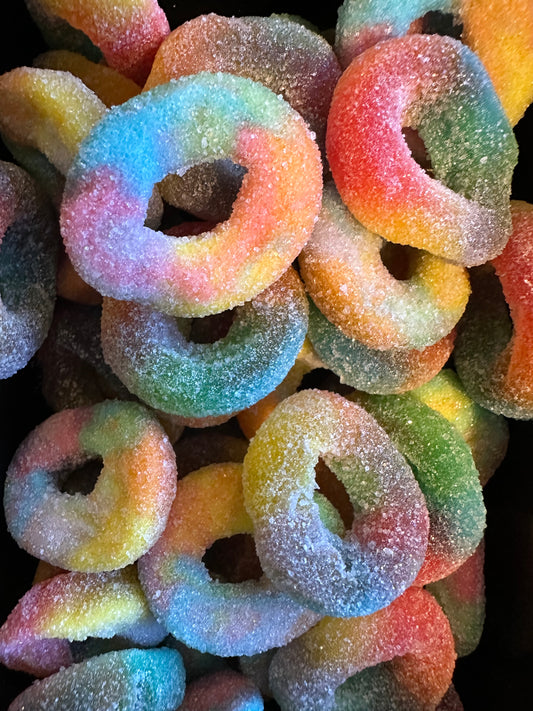Sour Rainbow Rings Halal Approved